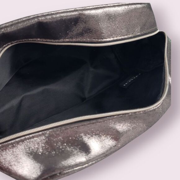 Travel-Ready Coach Fragrance PinkSilver Shimmer Toiletry Cosmetic Bag Pouch Case - Picture 7 of 12
